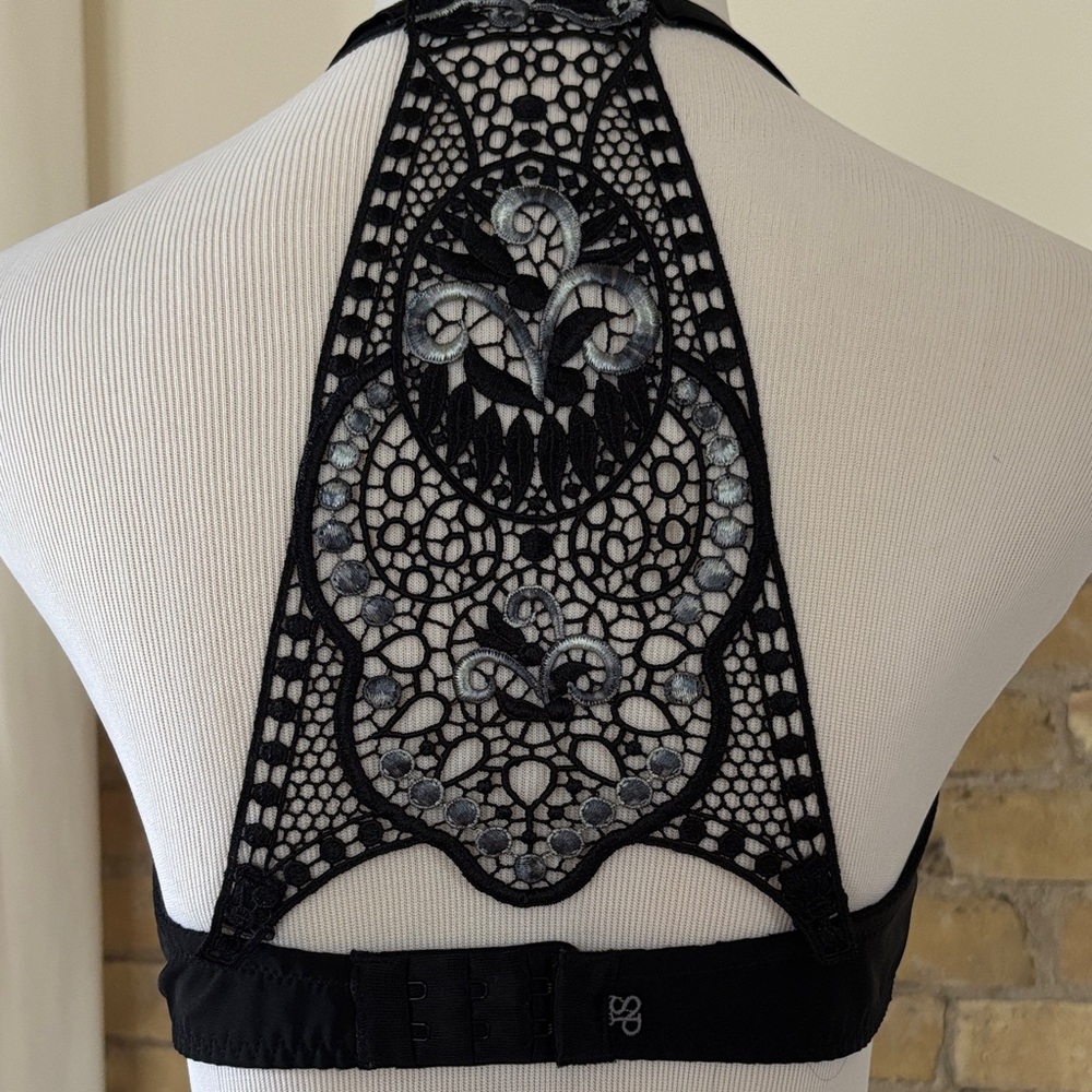 Stunning Simone Perele Black Lace Halter Bra